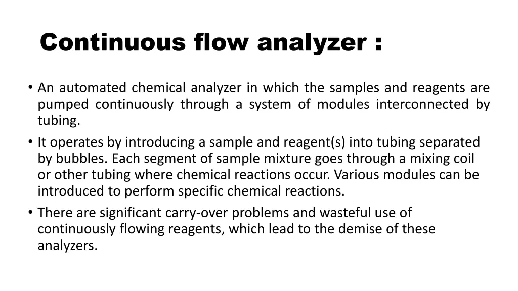 continuous flow analyzer