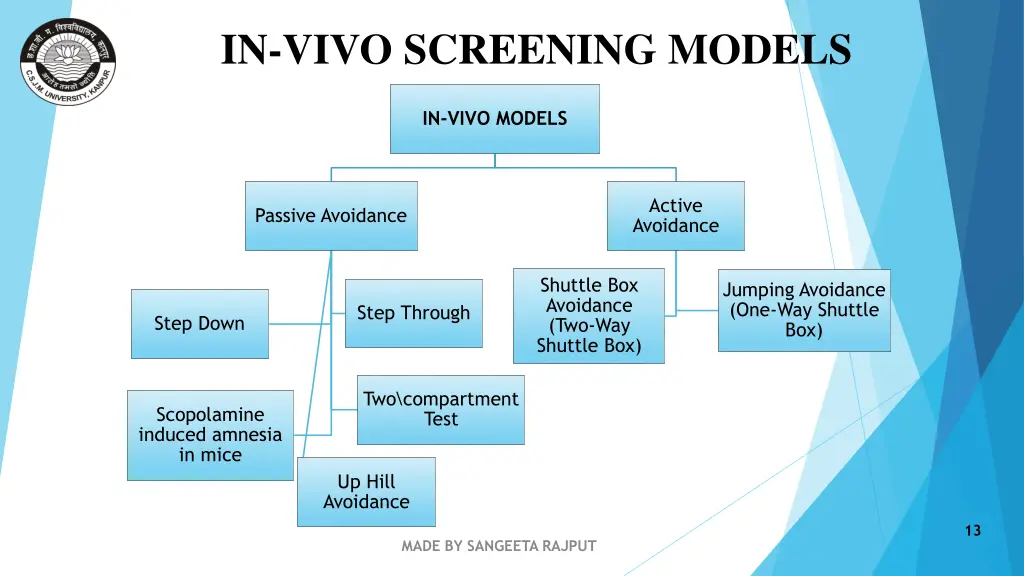 in vivo screening models