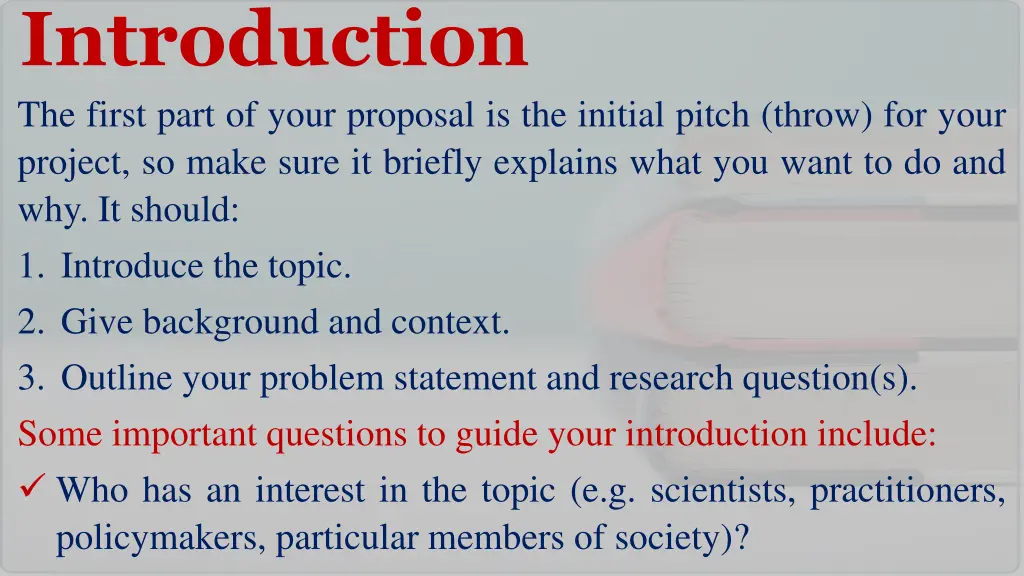 introduction the first part of your proposal