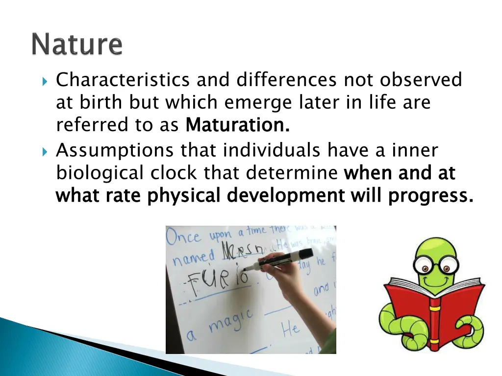 characteristics and differences not observed