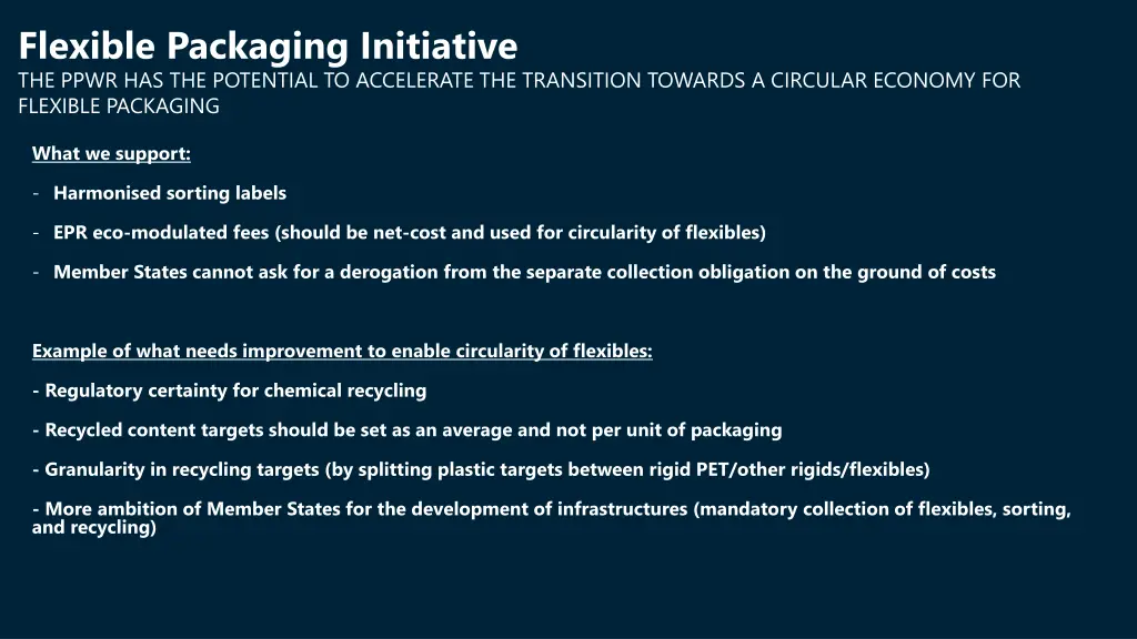 flexible packaging initiative the ppwr