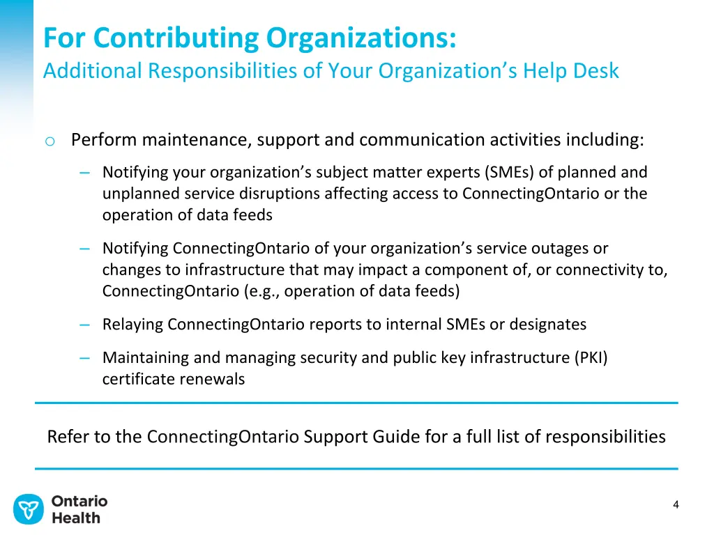 for contributing organizations additional