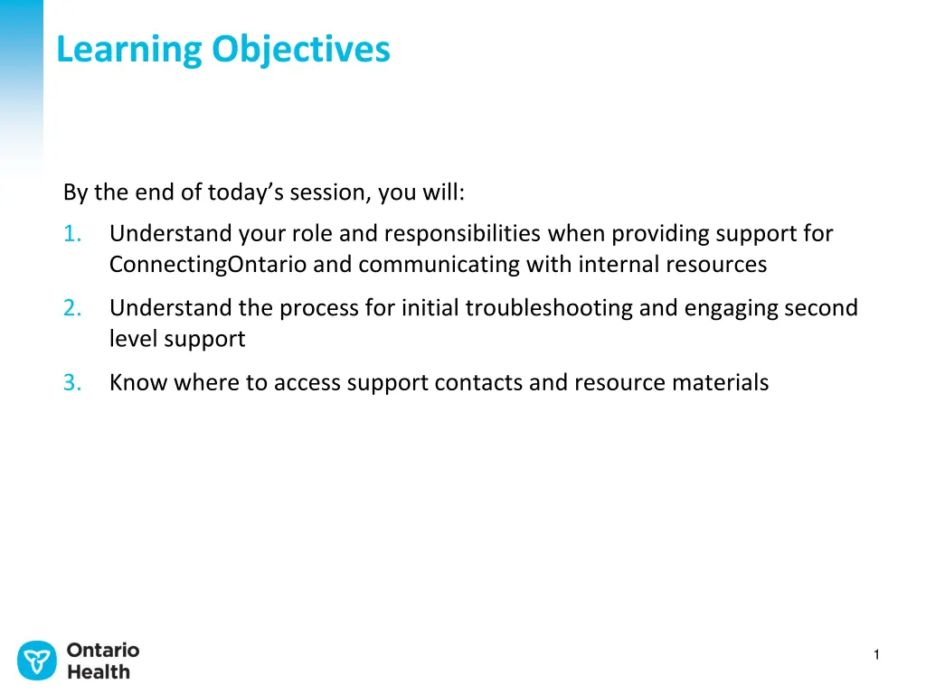 learning objectives