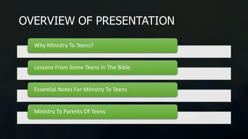 overview of presentation