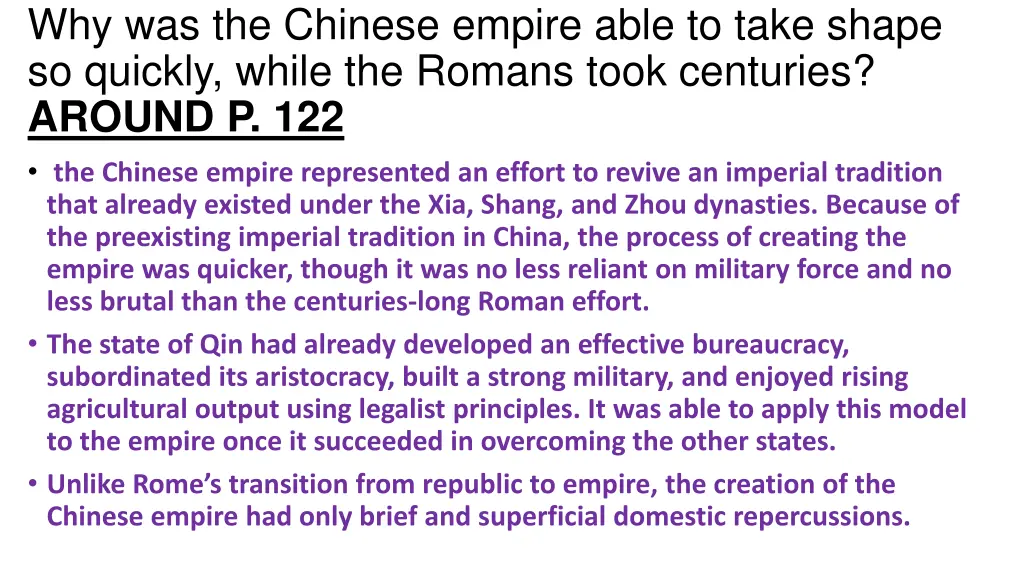 why was the chinese empire able to take shape