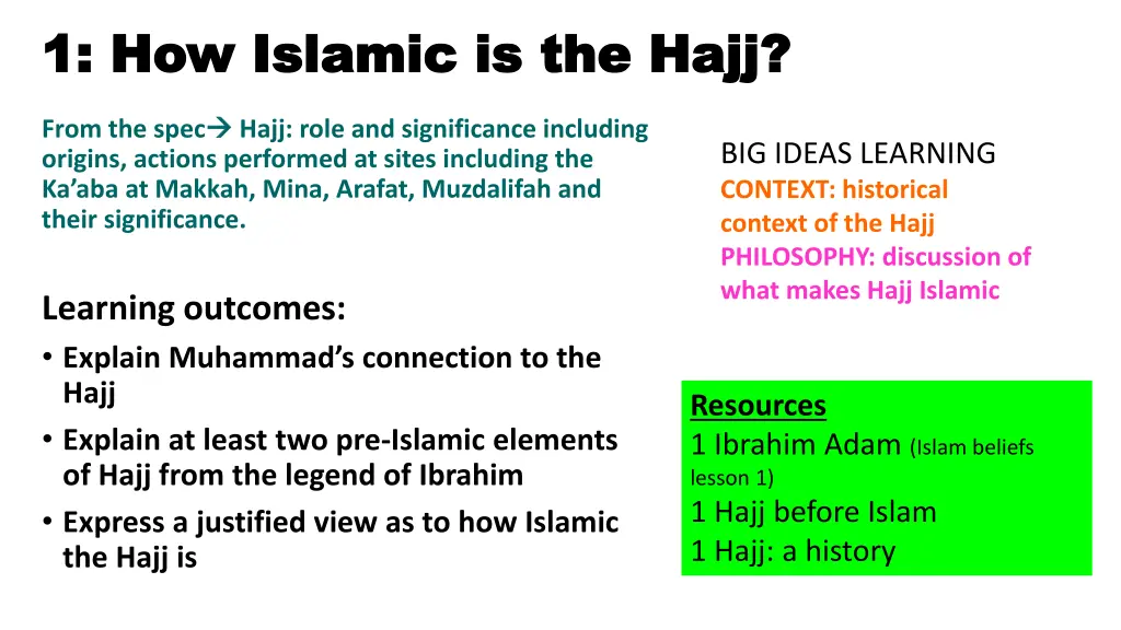 1 1 how islamic is the hajj how islamic