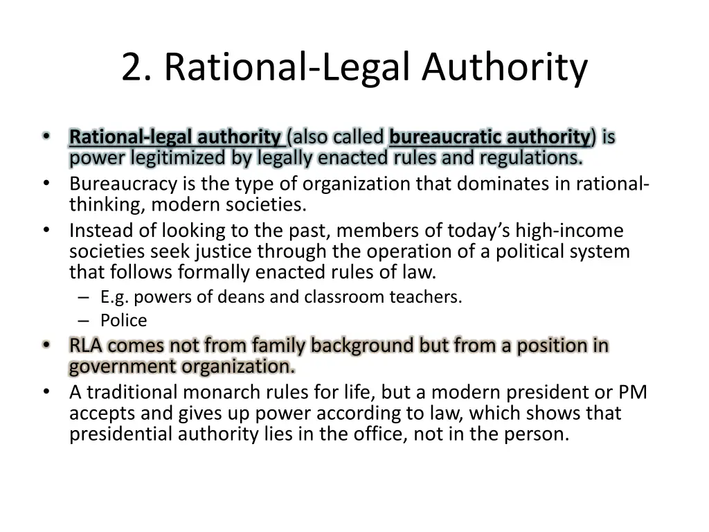 2 rational legal authority