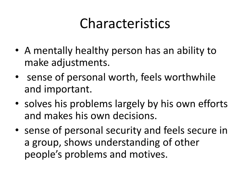 characteristics 4