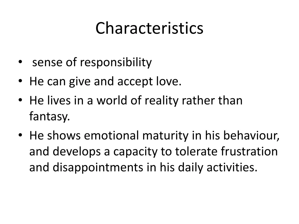 characteristics 5