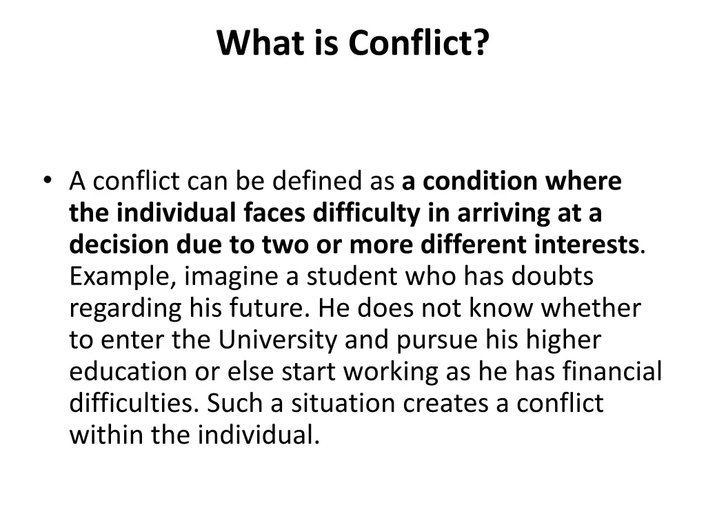 what is conflict