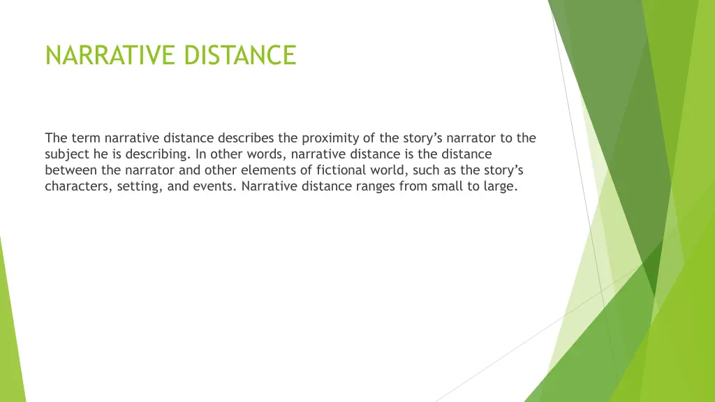 narrative distance