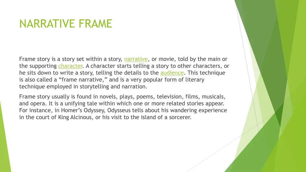 narrative frame