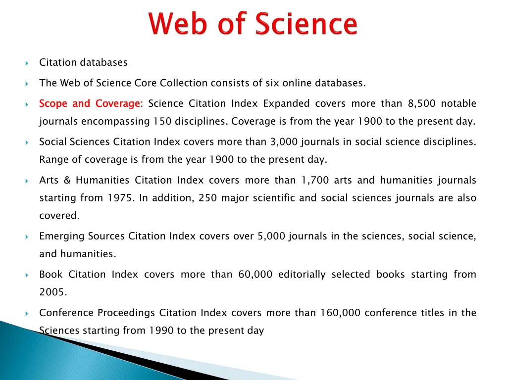 citation databases