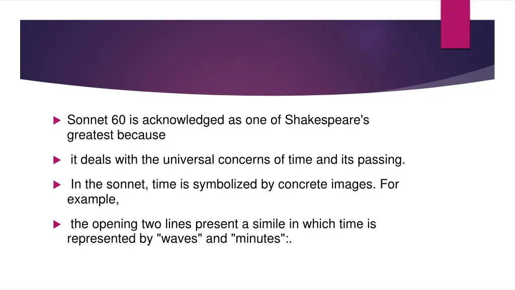 sonnet 60 is acknowledged as one of shakespeare