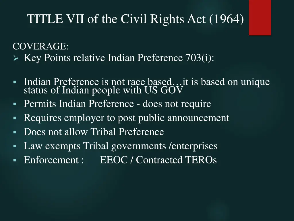 title vii of the civil rights act 1964