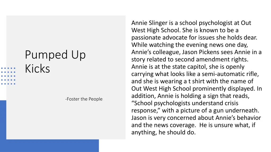 annie slinger is a school psychologist