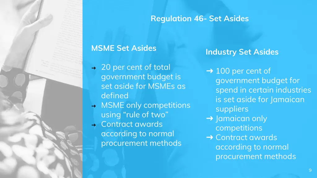 regulation 46 set asides