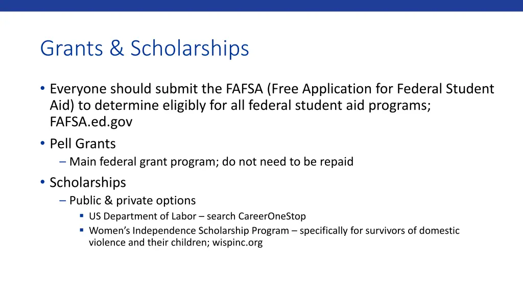 grants scholarships