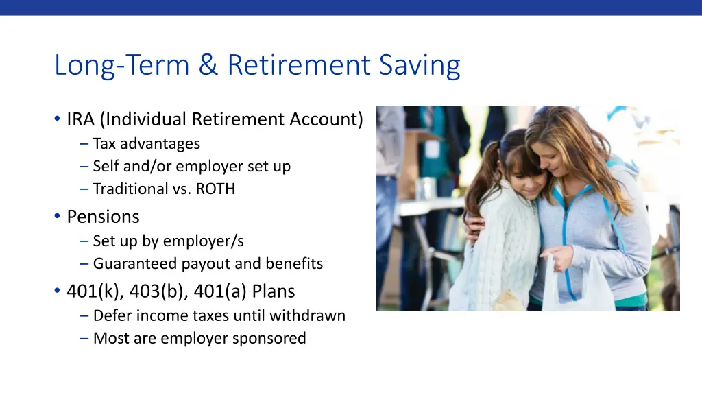 long term retirement saving