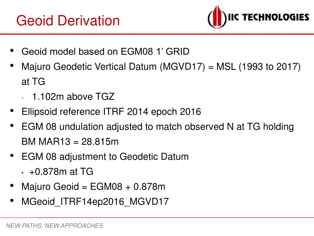 geoid derivation