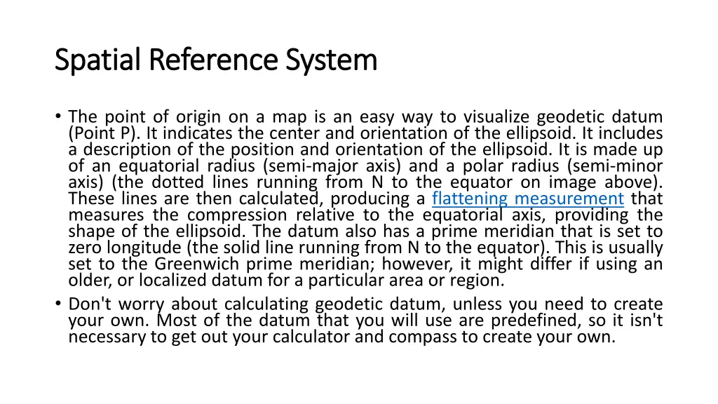 spatial reference system spatial reference system 1