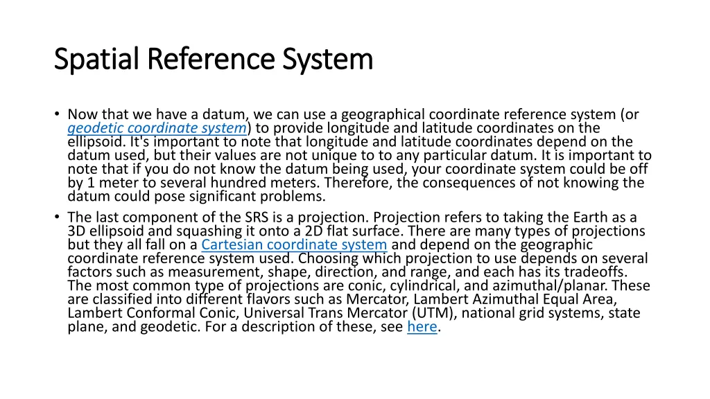 spatial reference system spatial reference system 2