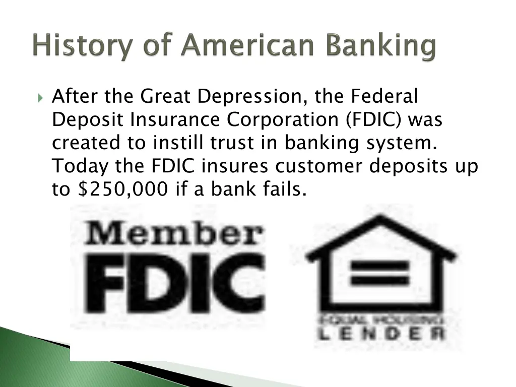 after the great depression the federal deposit