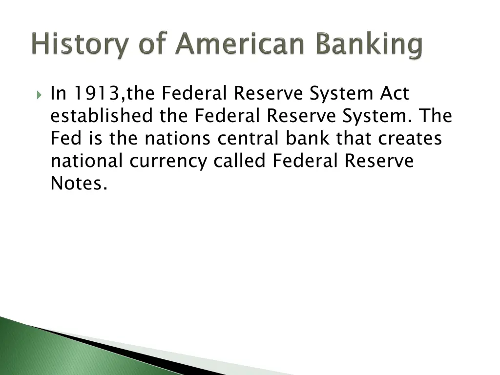 in 1913 the federal reserve system