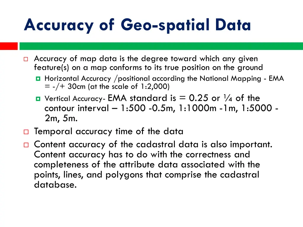 accuracy of geo spatial data