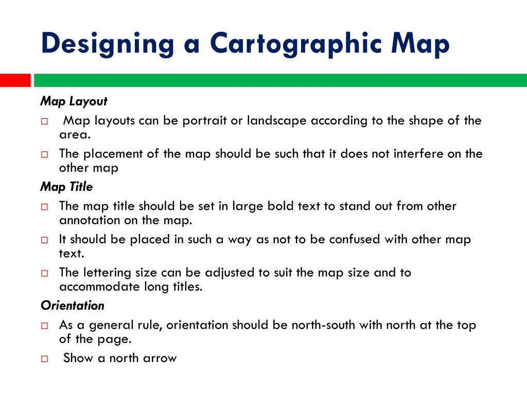 designing a cartographic map