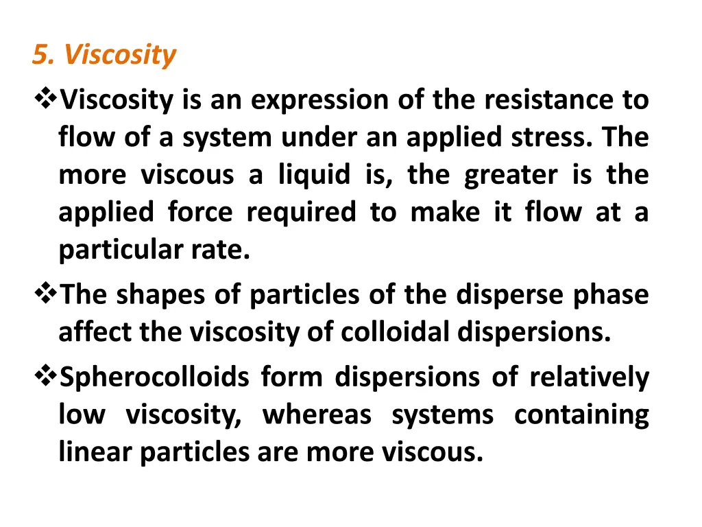 5 viscosity viscosity is an expression