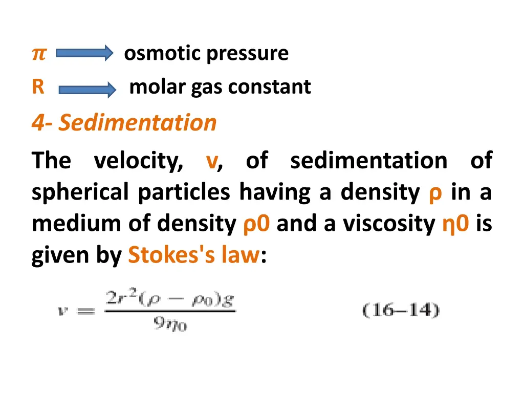 r 4 sedimentation the velocity v of sedimentation