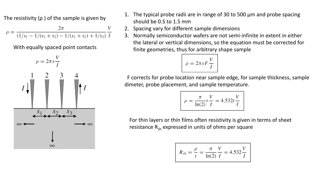 1 the typical probe radii are in range