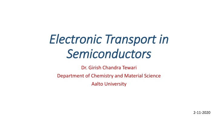 electronic transport in electronic transport