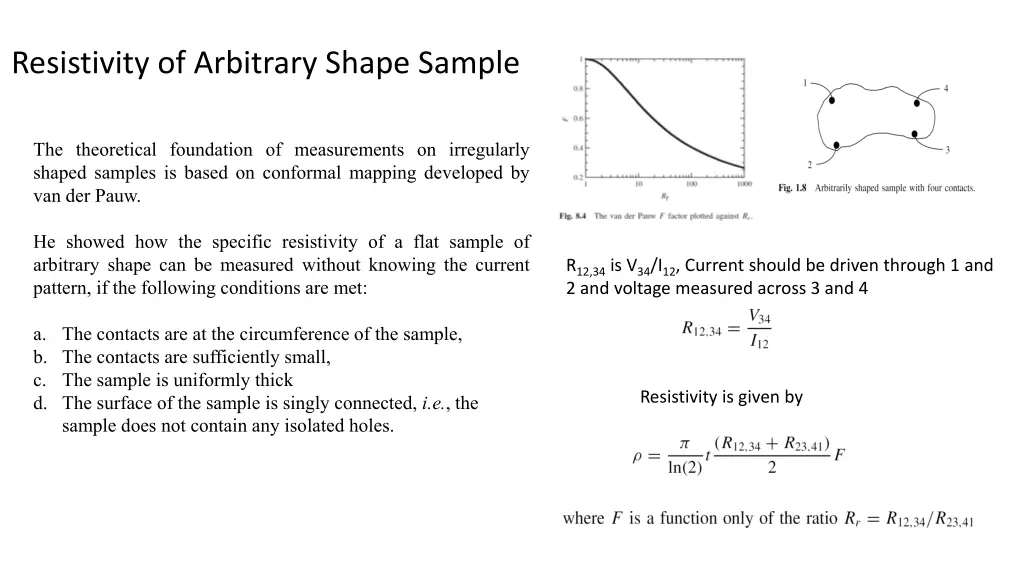 resistivity of arbitrary shape sample