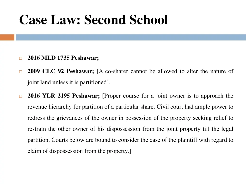 case law second school 6