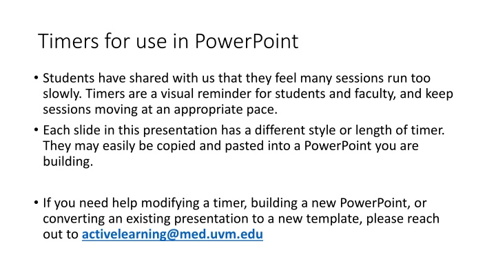 timers for use in powerpoint