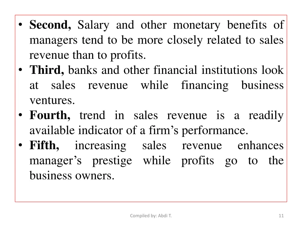 second salary and other monetary benefits