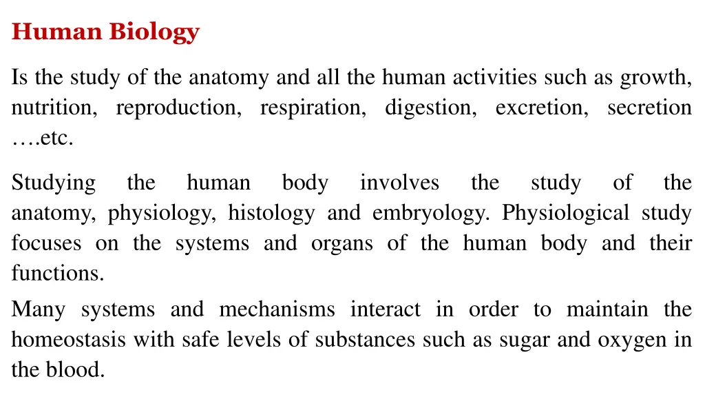 human biology