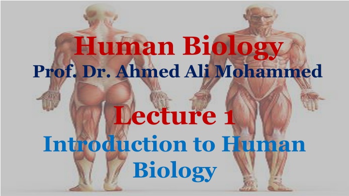 human biology prof dr ahmed ali mohammed