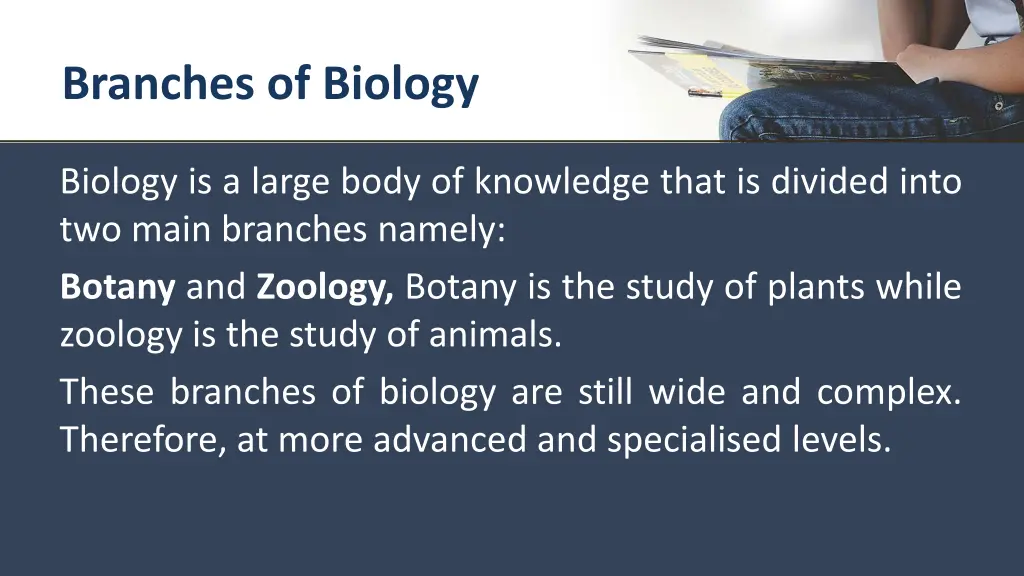 branches of biology