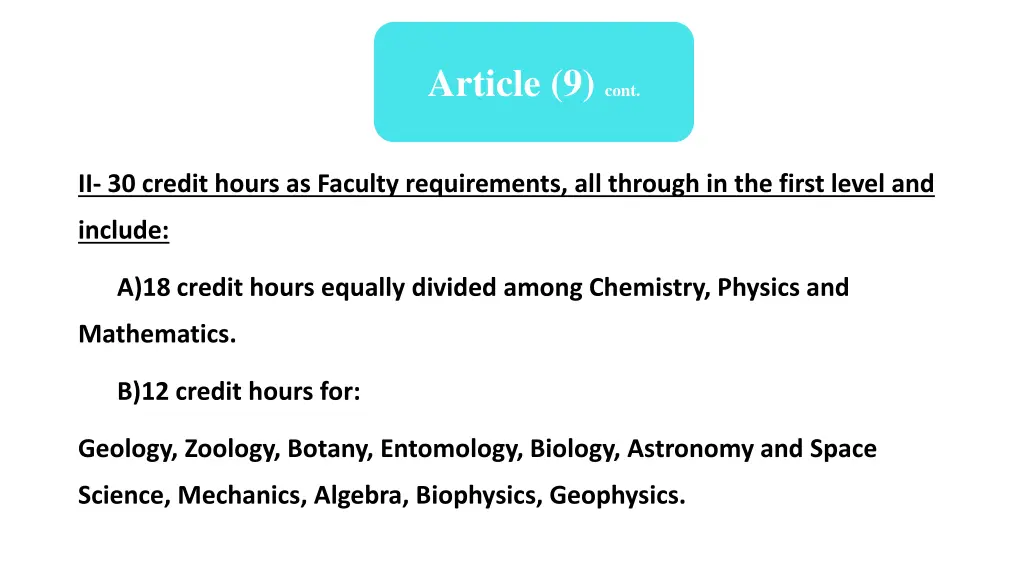 article 9 cont