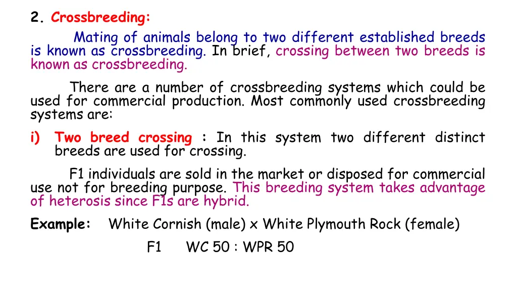 2 crossbreeding mating of animals belong