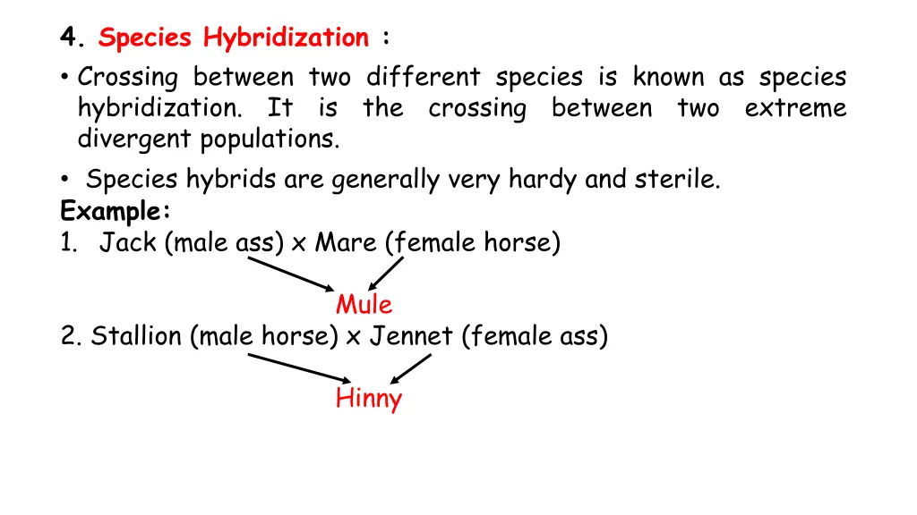 4 species hybridization crossing between