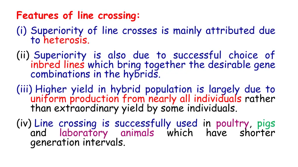 features of line crossing i superiority of line