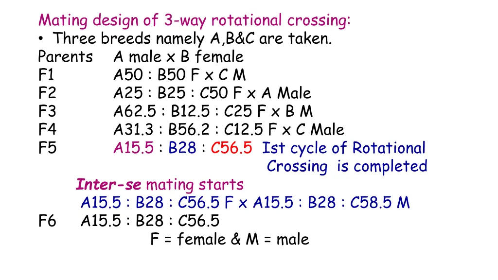 mating design of 3 way rotational crossing three