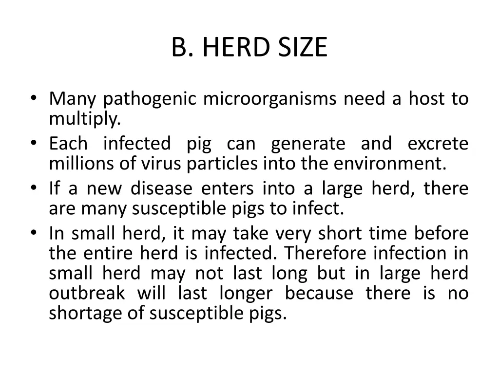 b herd size