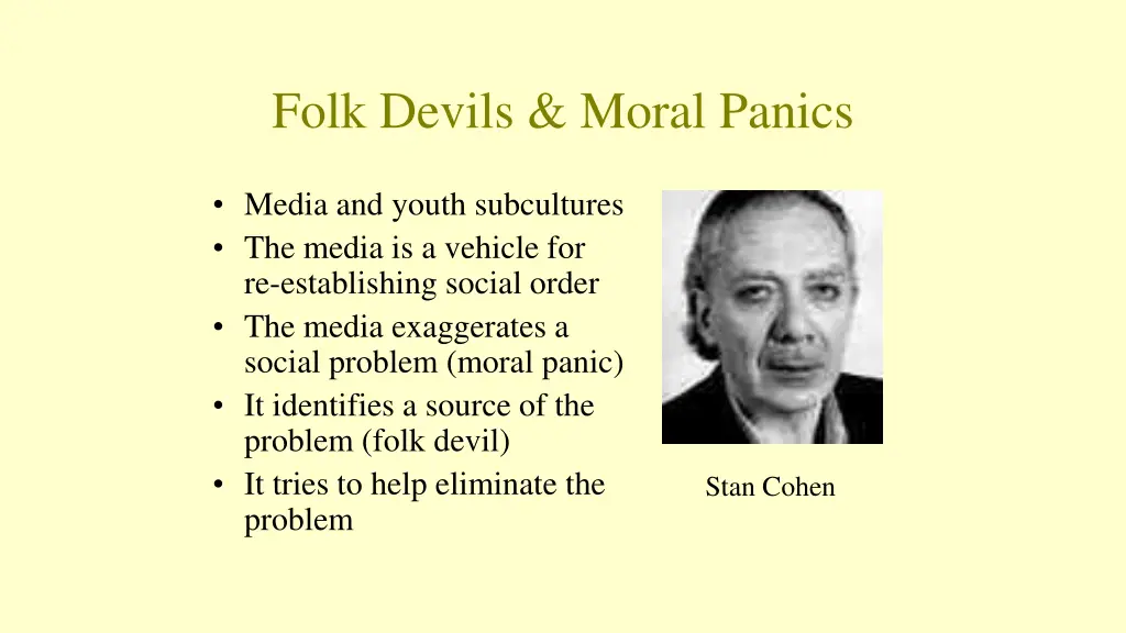 folk devils moral panics