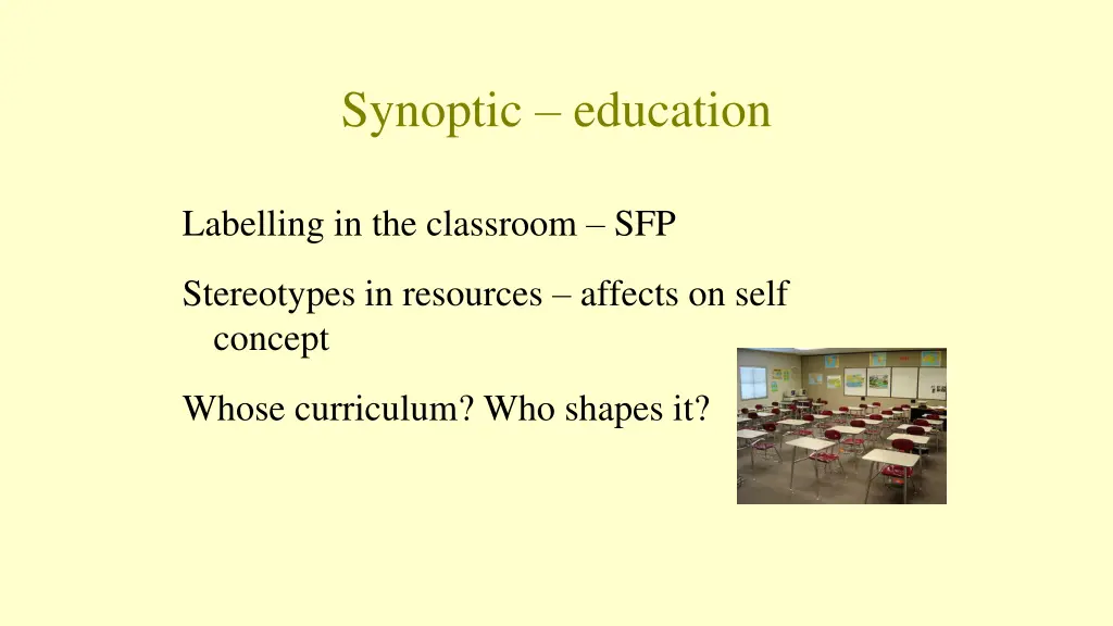 synoptic education