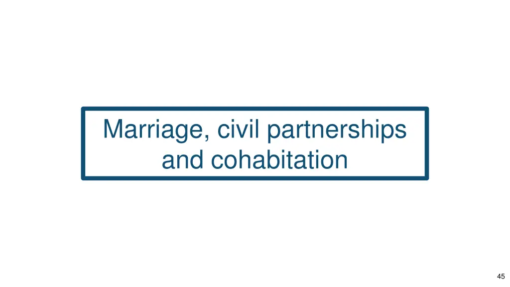 marriage civil partnerships and cohabitation